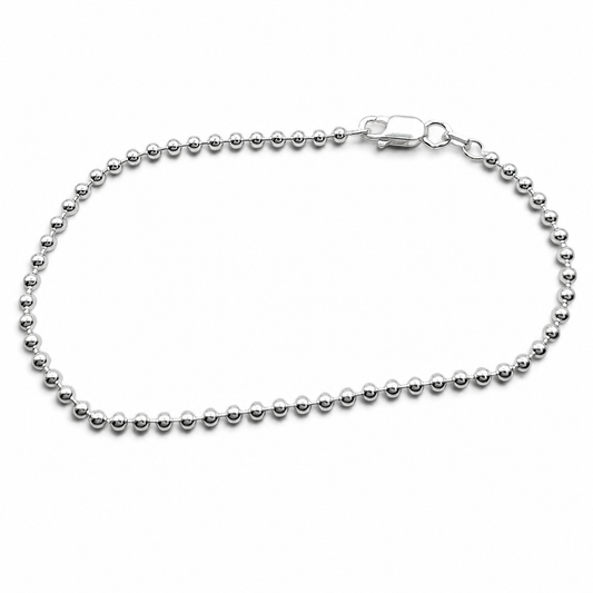 Pulsera Bolitas Plata Ley 925