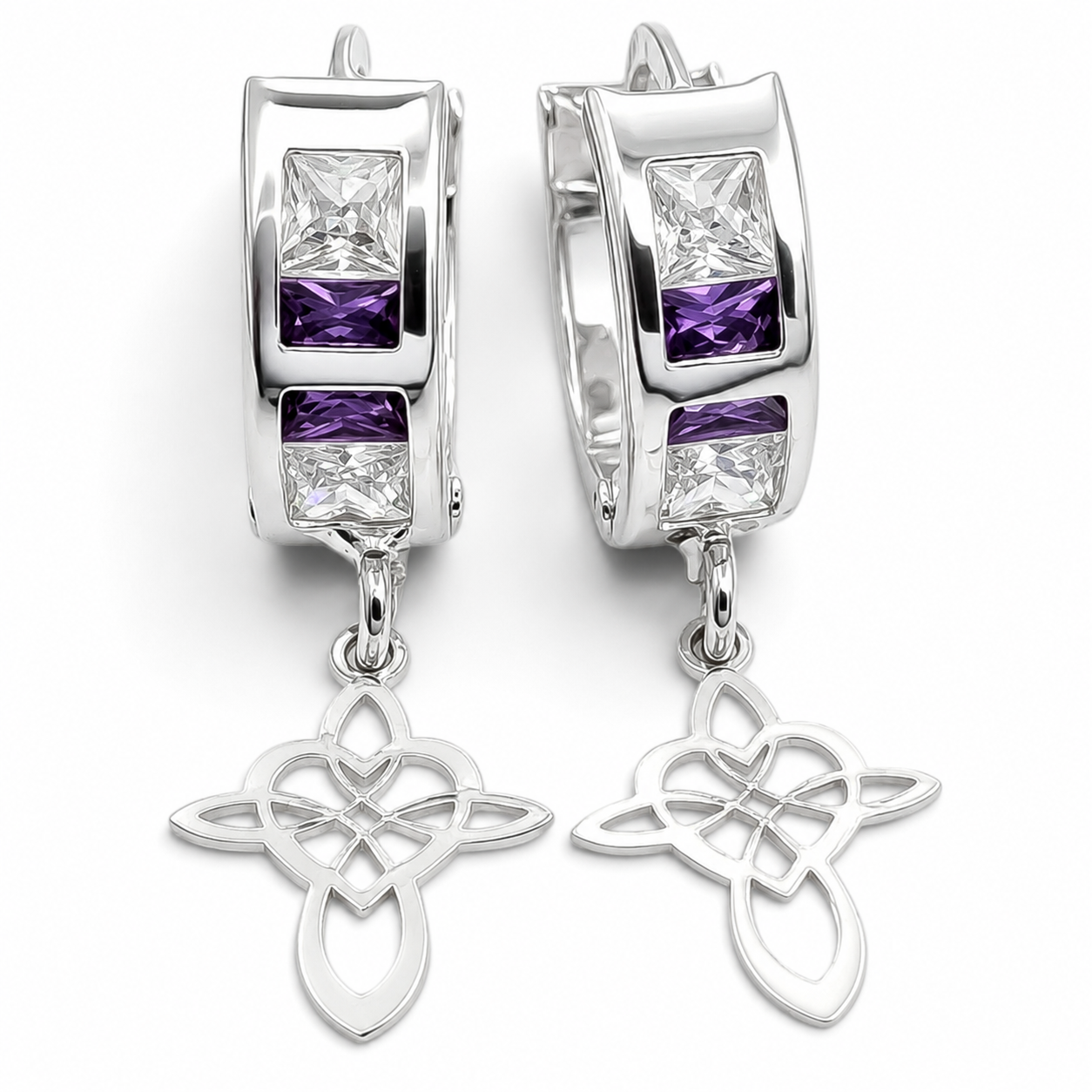 Hugguies Nudo Corazon Lila Plata Ley 925