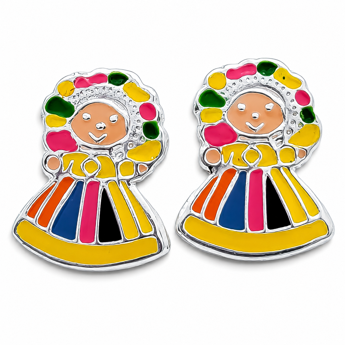 Broquel Muñeca Amarilla Plata Ley 925