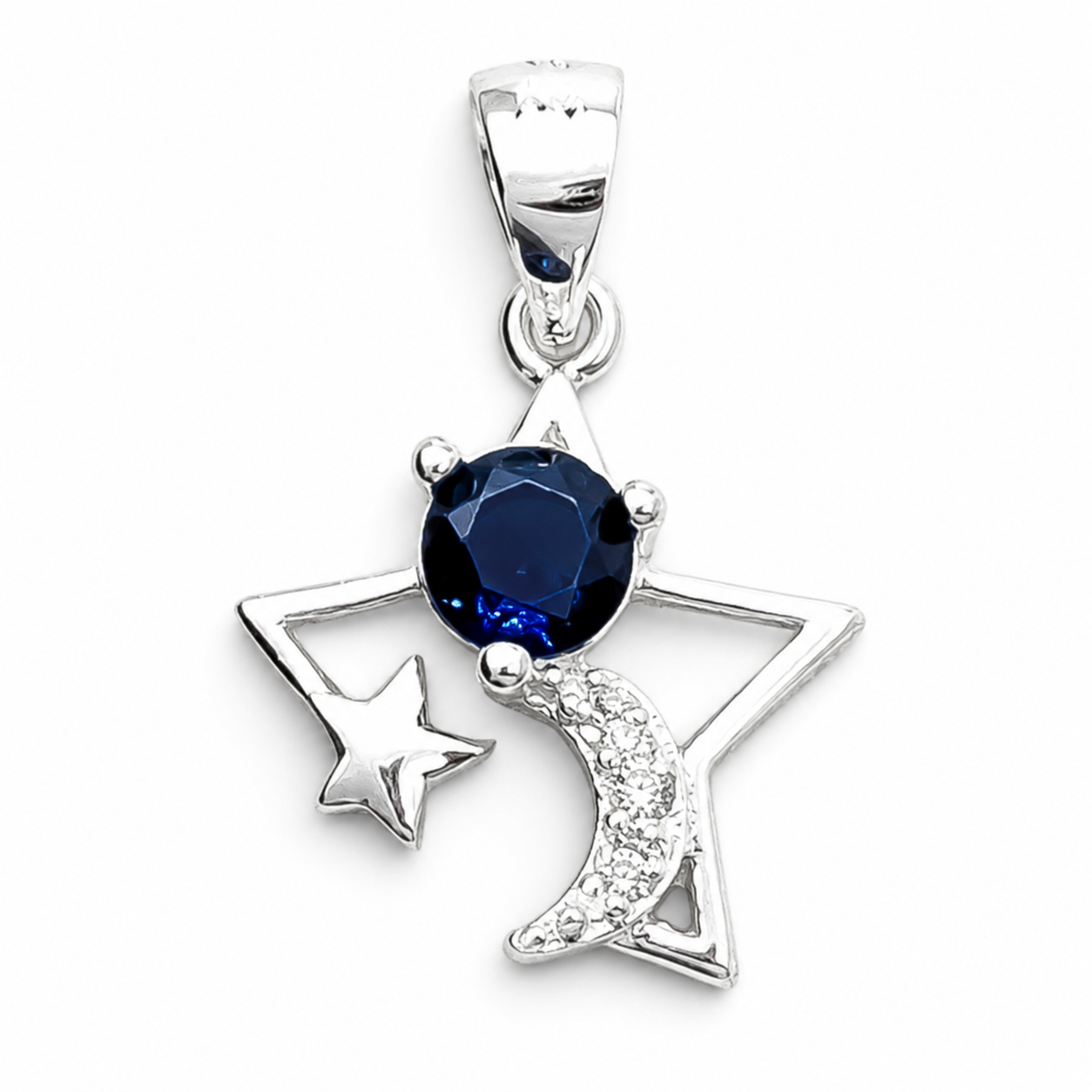 Dije Estrella Azul Plata Ley 925
