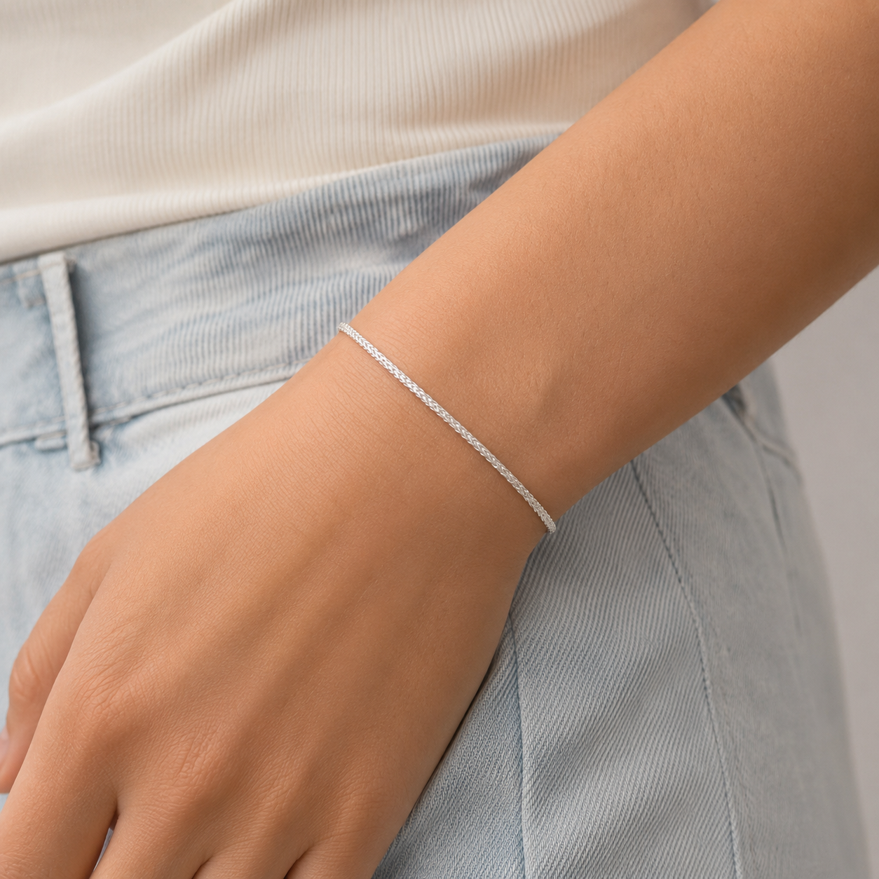 Pulsera Torzal Plata Ley 925