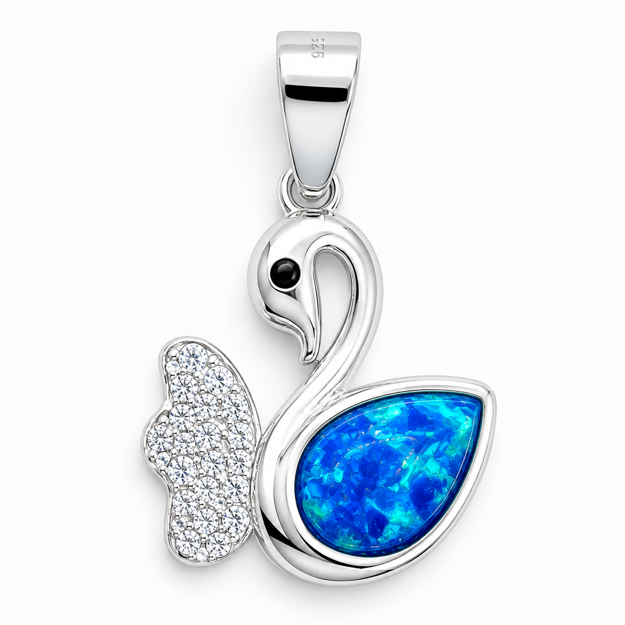 Dije Cisne Azul Plata Ley 925