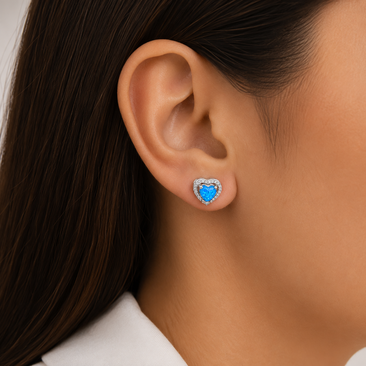 Set Opalo Corazon Azul