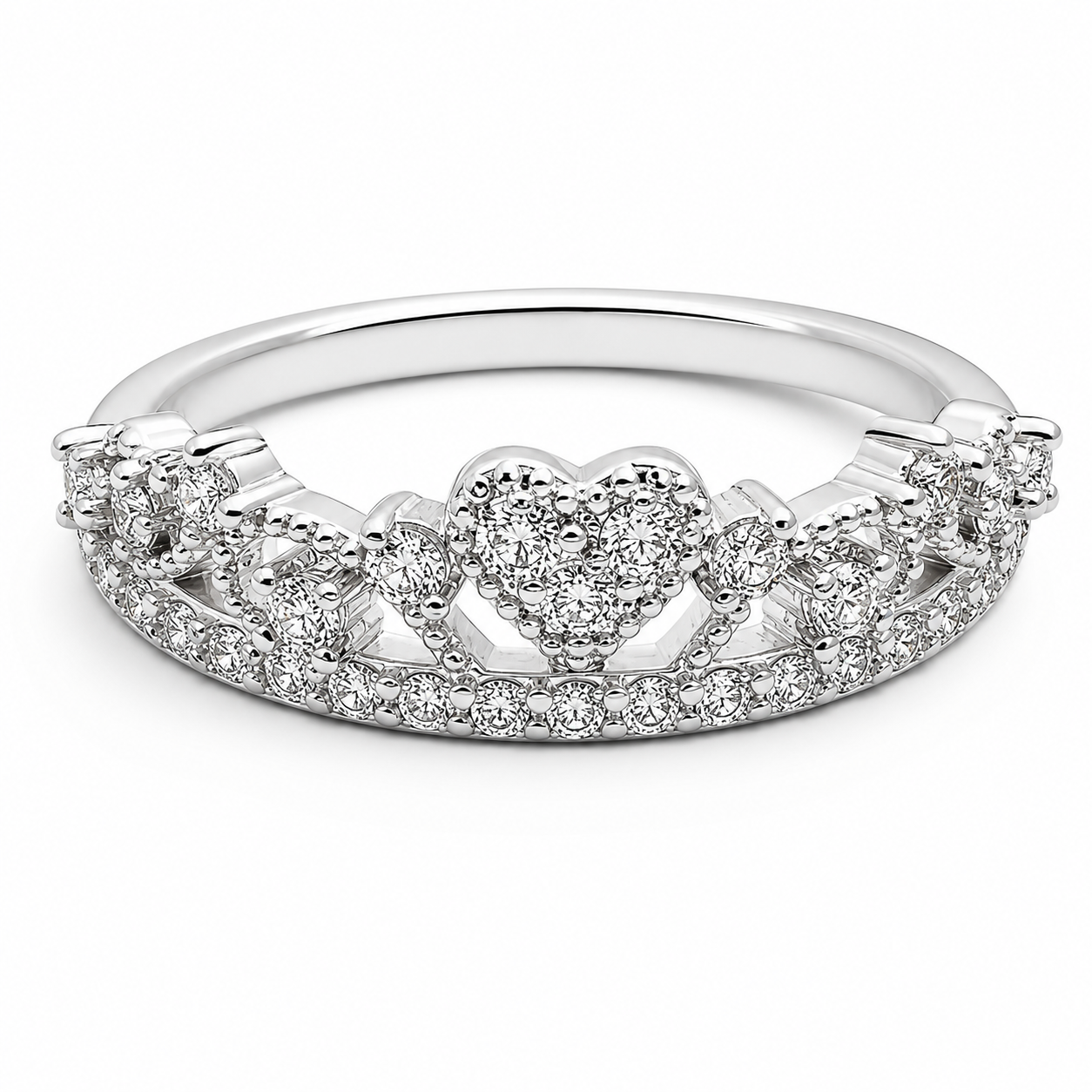 Anillo Corona Corazones
