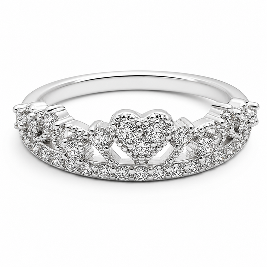 Anillo Corona Corazones