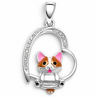 Dije Corazon Gato Plata Ley 925