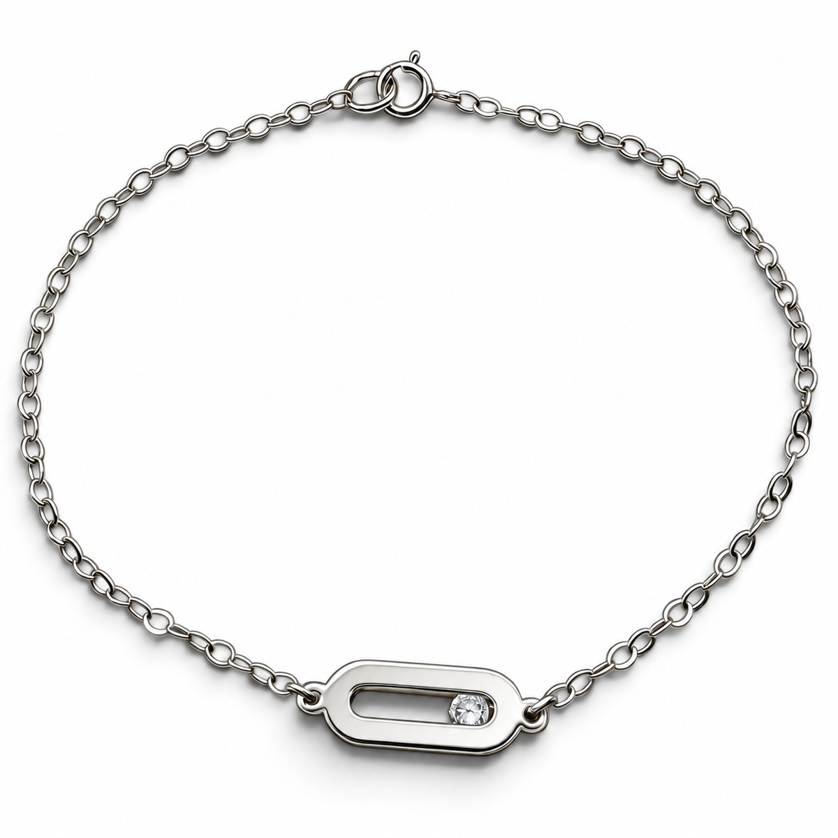 Pulsera Zirconia Plata Ley 925