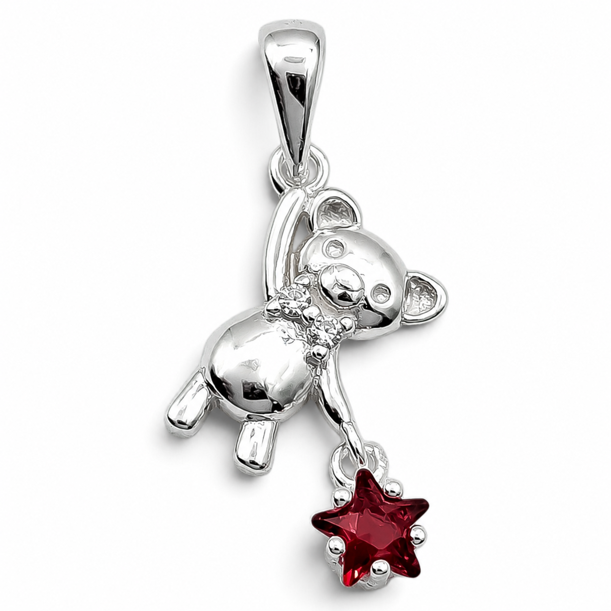 Dije Osito Rojo Plata Ley 925