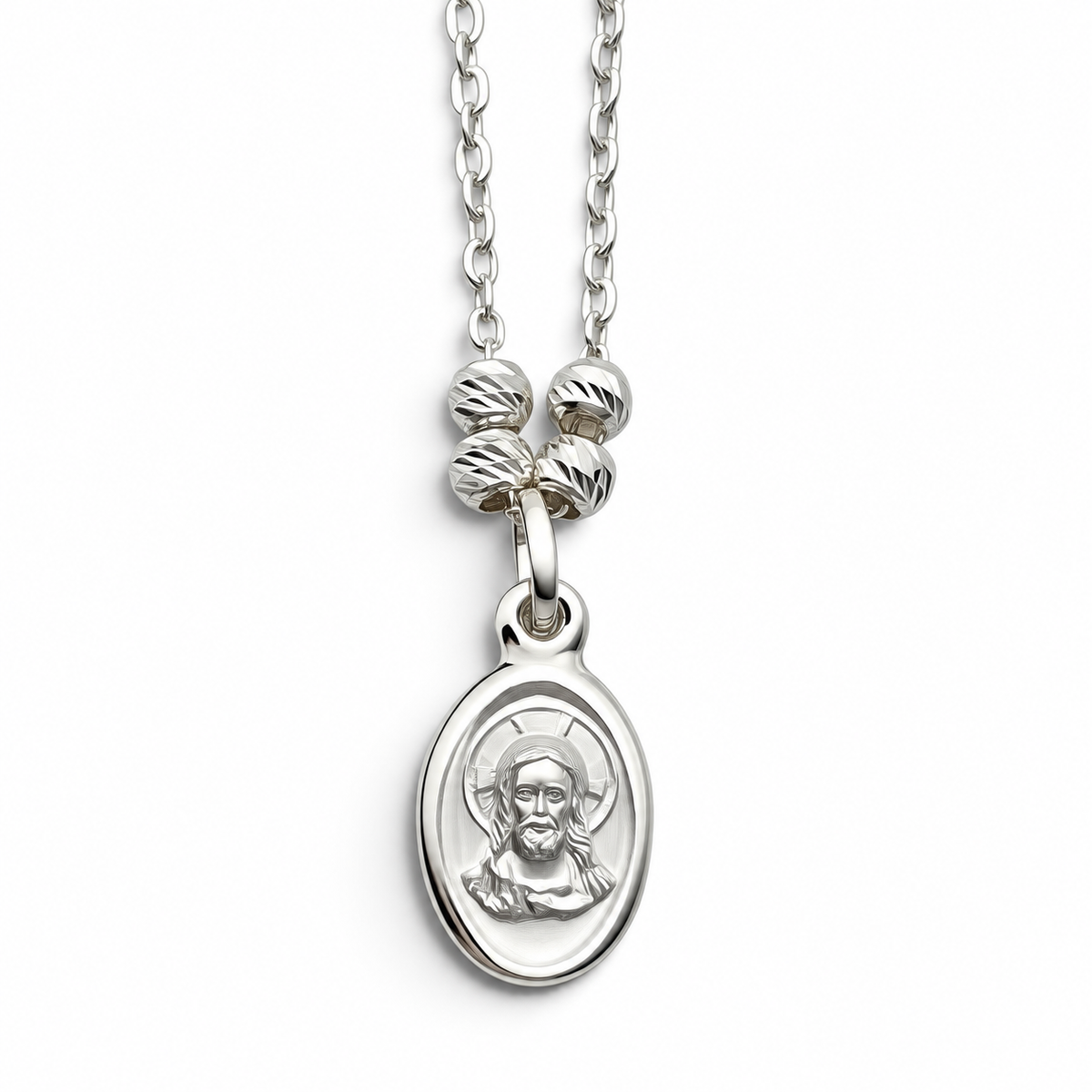 Collar Virgen Plata Ley 925