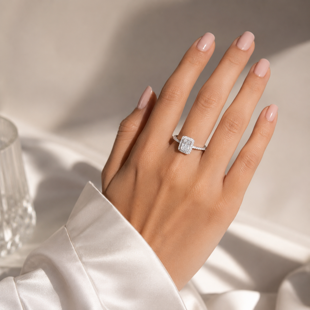 Anillo Cuadro Zirconia Plata Ley 925