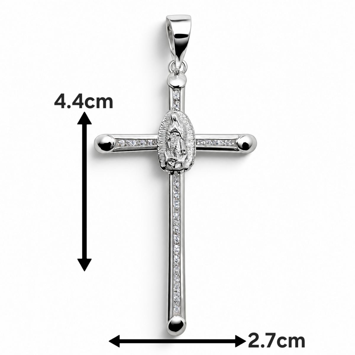 Dije Virgen Zirconia Plata Ley 925