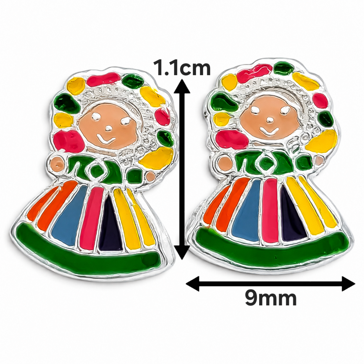 Broquel Muñeca Verde Plata Ley 925