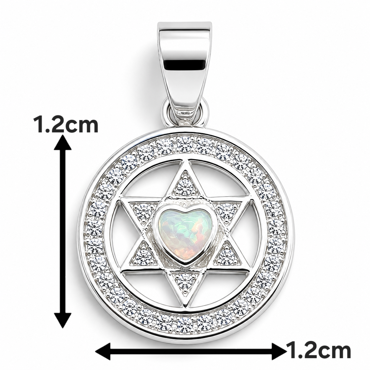 Dije Zirconia Estrella Opalo Plata Ley 925