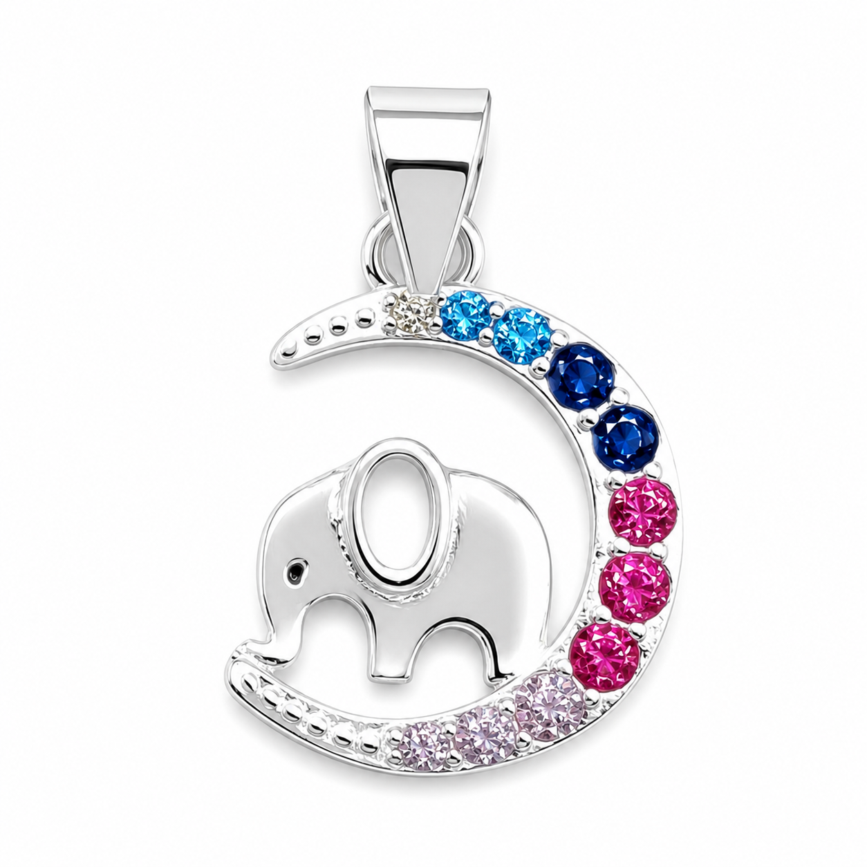 Dije Elefante Multicolor Plata Ley 925