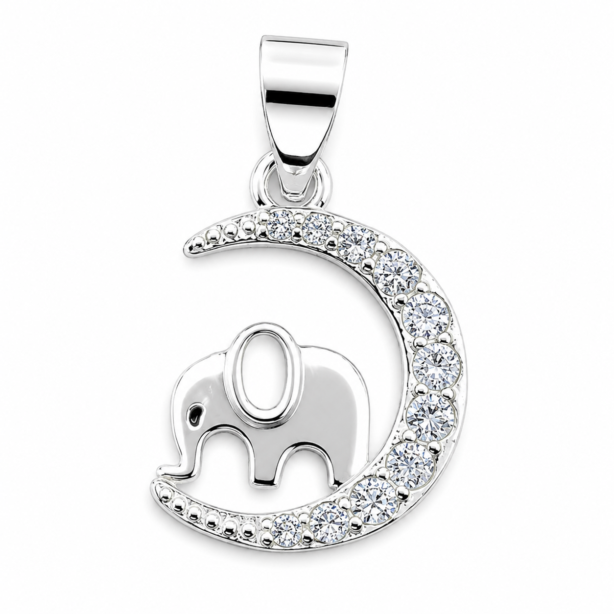 Dije Elefante Blanco Plata Ley 925