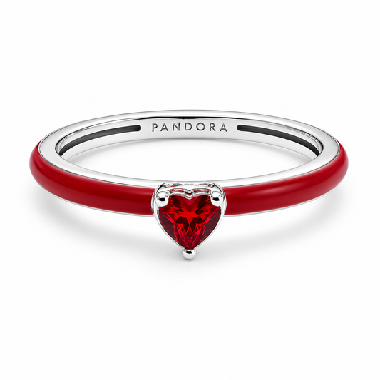 Anillo Corazon Rojo