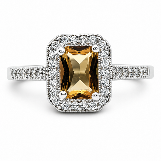 Anillo Cuadro Zultanita Plata Ley 925
