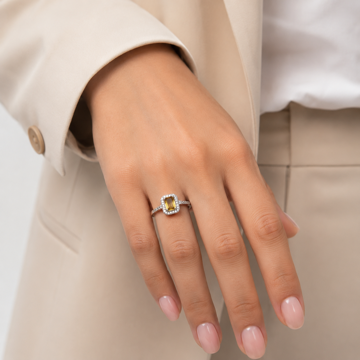 Anillo Cuadro Zultanita Plata Ley 925