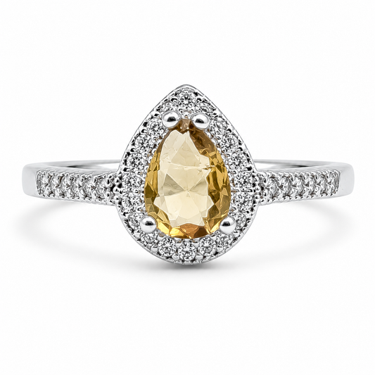 Anillo Gota Zultanita Plata Ley 925