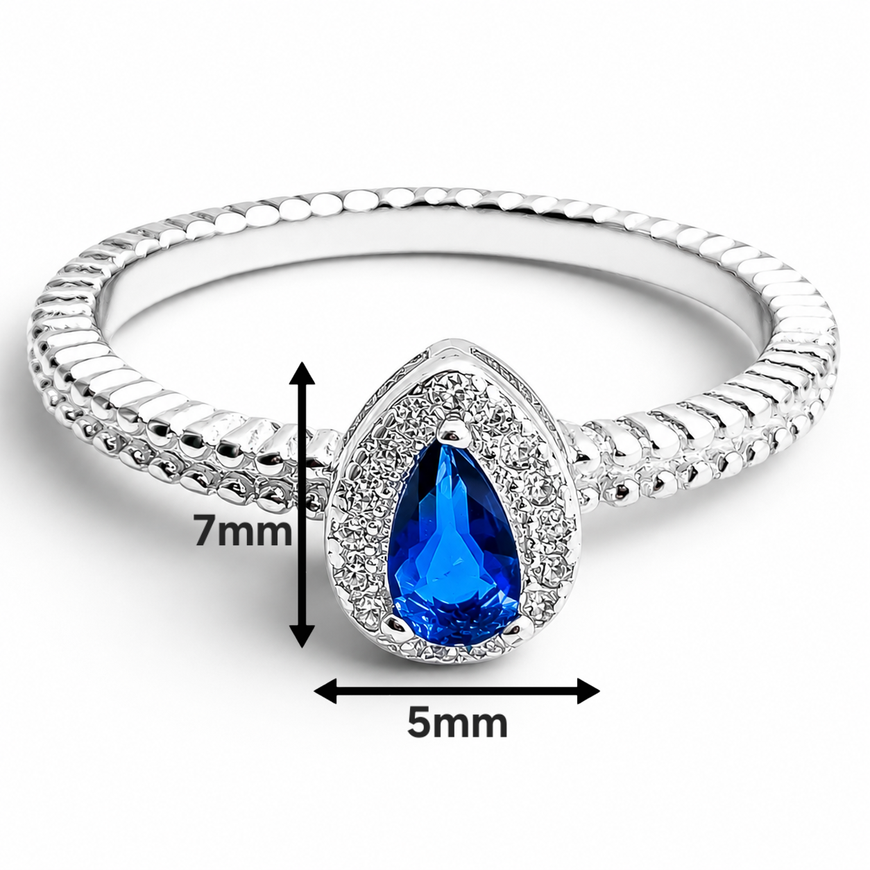 Anillo Gota Azul