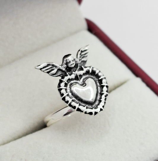 Anillo Corazon Angel