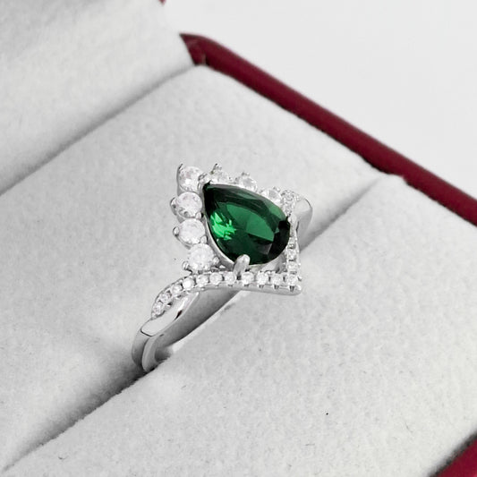Anillo Zirconia Gota