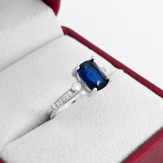 Anillo Cuadro Zirconia