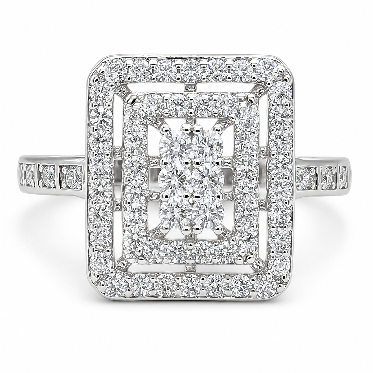 Anillo Cuadro Zirconia
