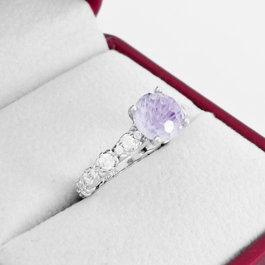 Anillo Zirconia Morado