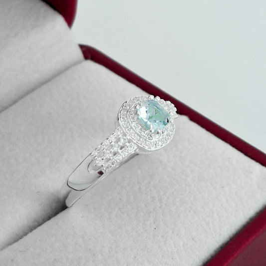 Anillo Aqua Zirconia