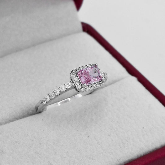 Anillo Zirconia Rosa