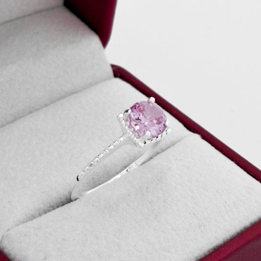 Anillo Cuadrado Rosa