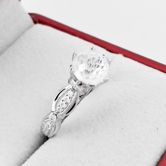 Anillo Zirconia Blanca