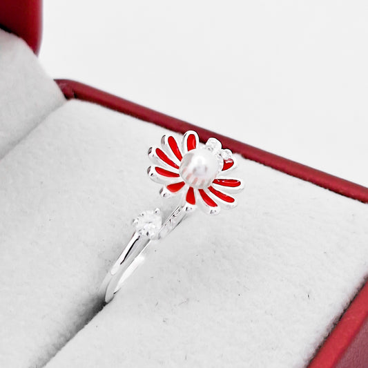 Anillo Flor Perla