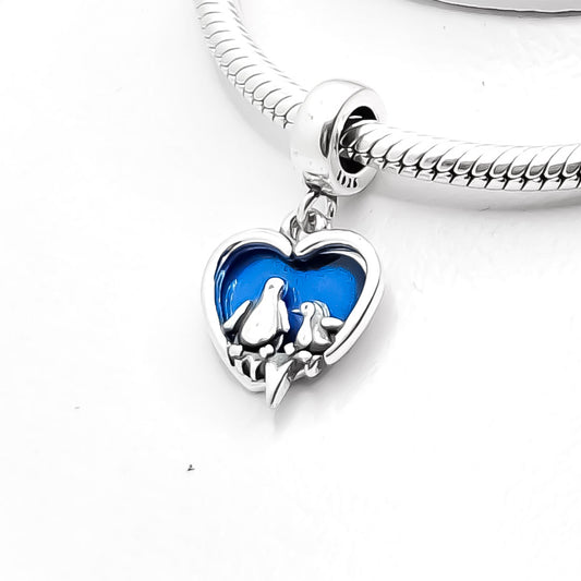 Charm Corazon Pinguinos