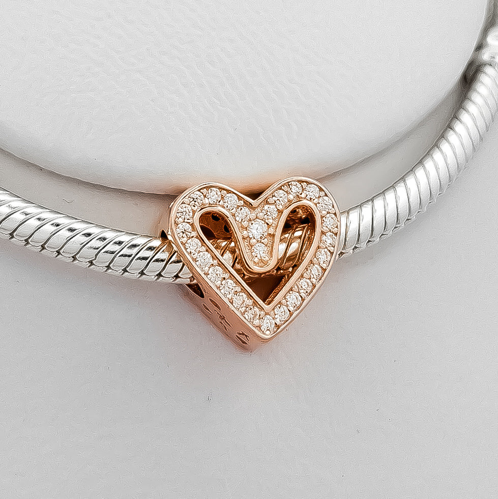 Charm Corazon Zirconia