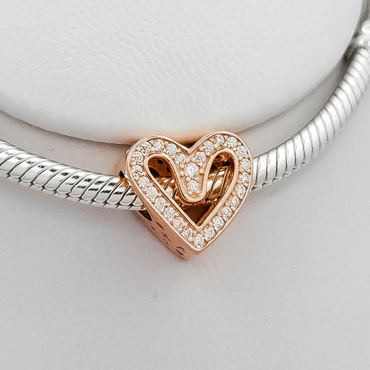 Charm Corazon Zirconia
