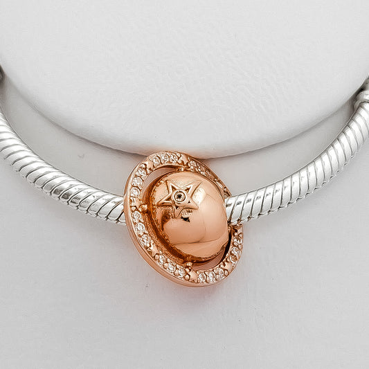 Charm Plata Rosa Zirconia Estrella