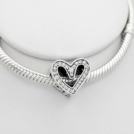 Charm Corazon Zirconia