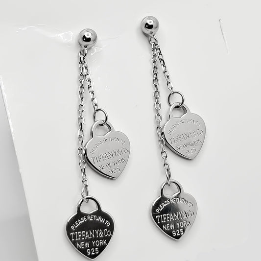 Arete Tiff Colgante Corazones