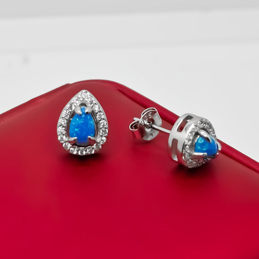 Arete Opalo Azul