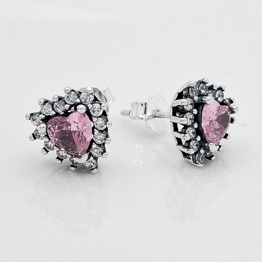 Arete Corazon Rosa Pan