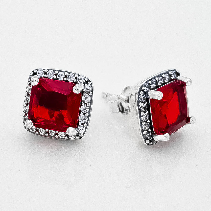 Arete Cuadrado Verde Zirconia Pan