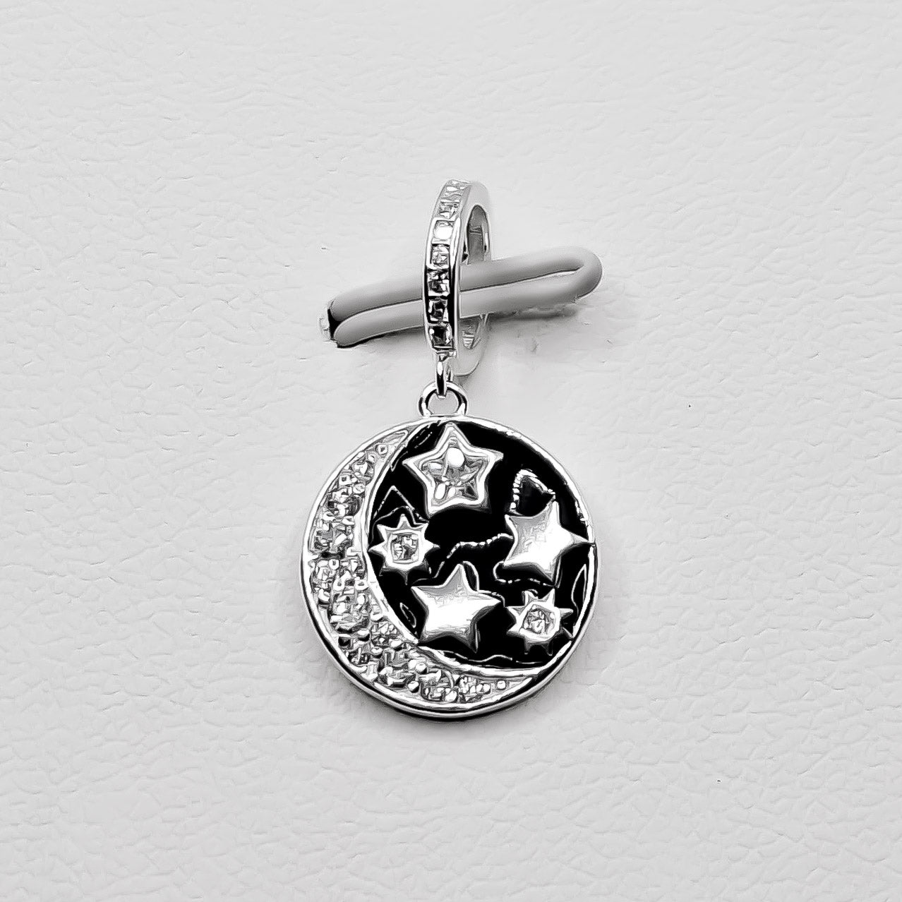 Dije Media Luna Estrellas Zirconia
