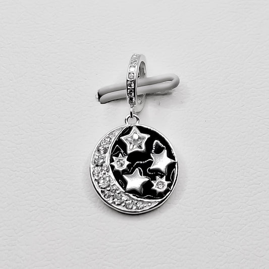 Dije Media Luna Estrellas Zirconia