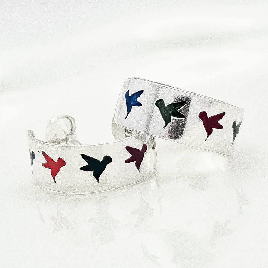 Arracada Colibri Esmalte