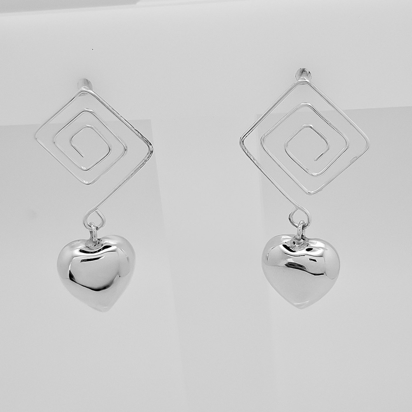 Arete Cuadrado Corazon