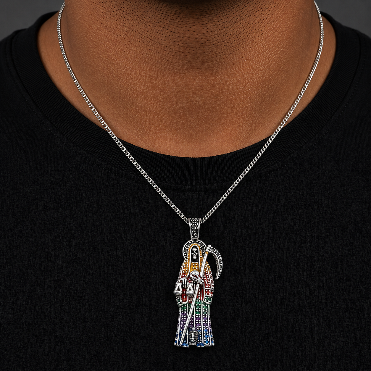 Dije Santa Muerte Colores