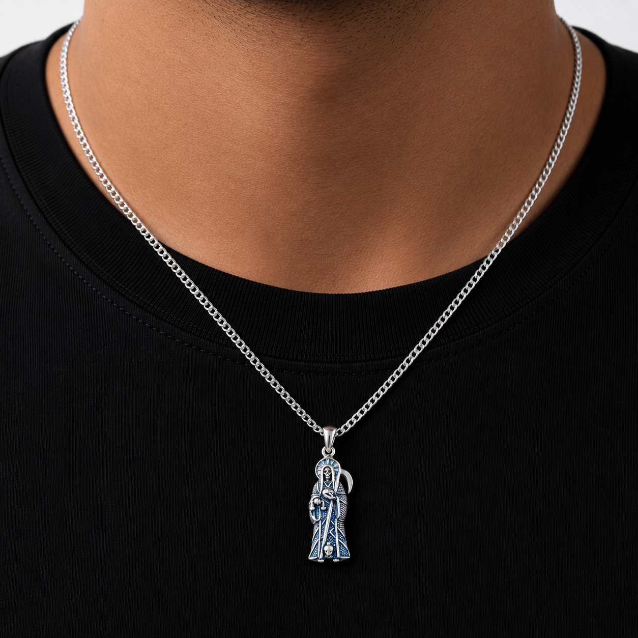 Dije Santa Muerte Azul