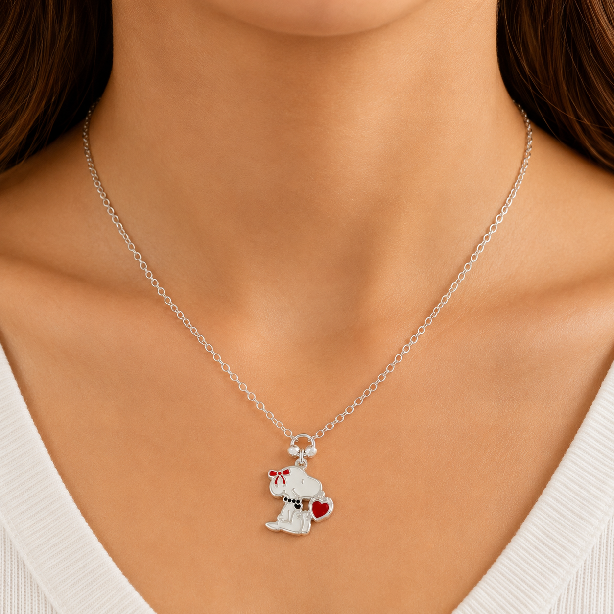 Collar Snoppy Sentado Rojo